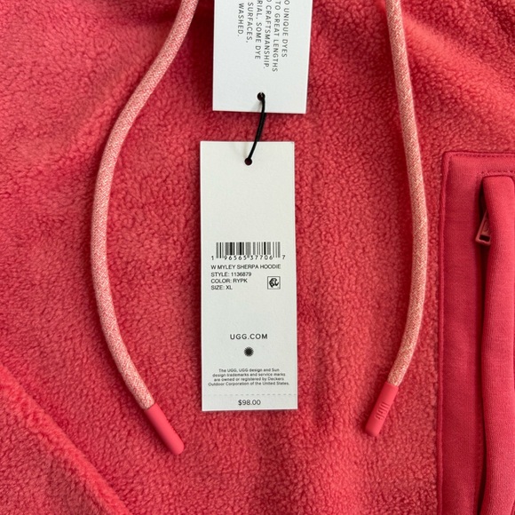 UGG MYLEY SHERPA PINK HOODIE XL NEW - Picture 3 of 10
